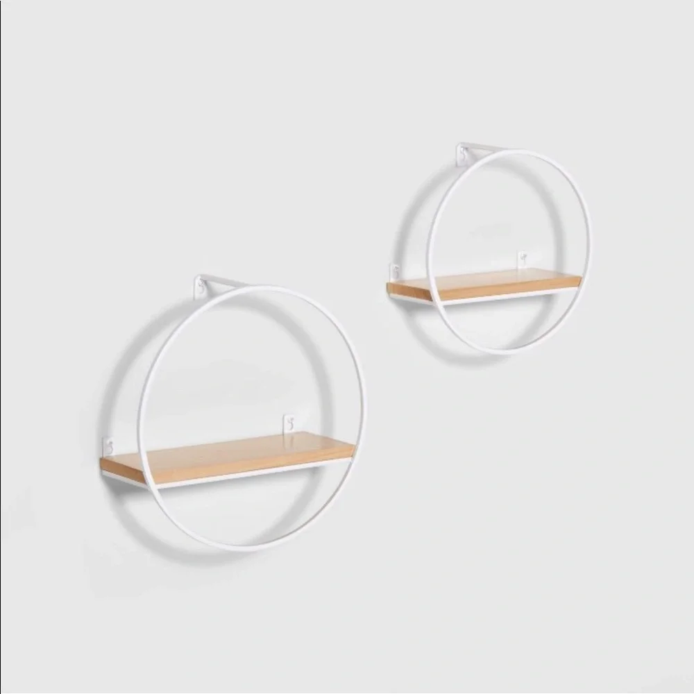 Circle wall shelves